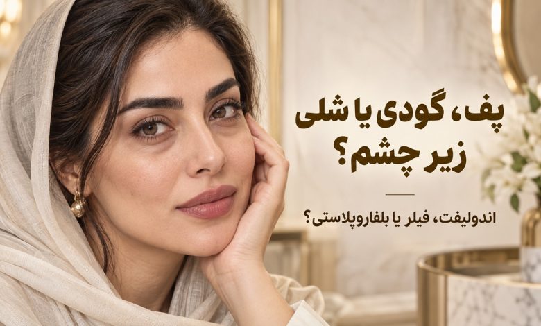 زیر چشمتان پف دارد، گود شده یا پوستش شل شده؛ اندولیفت بهتر است یا فیلر و بلفاروپلاستی؟